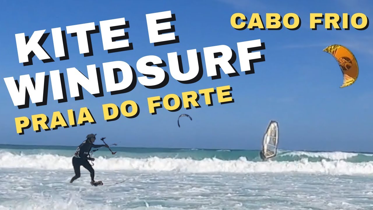 Kitesurf e Windsurf na Praia do Forte em Cabo Frio