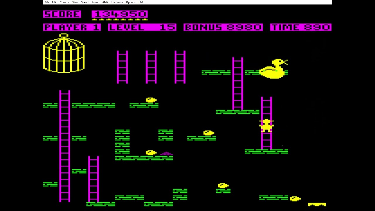 World Record Run! BBC Micro Chuckie Egg Part 1. The only videos that show the level counter reset.