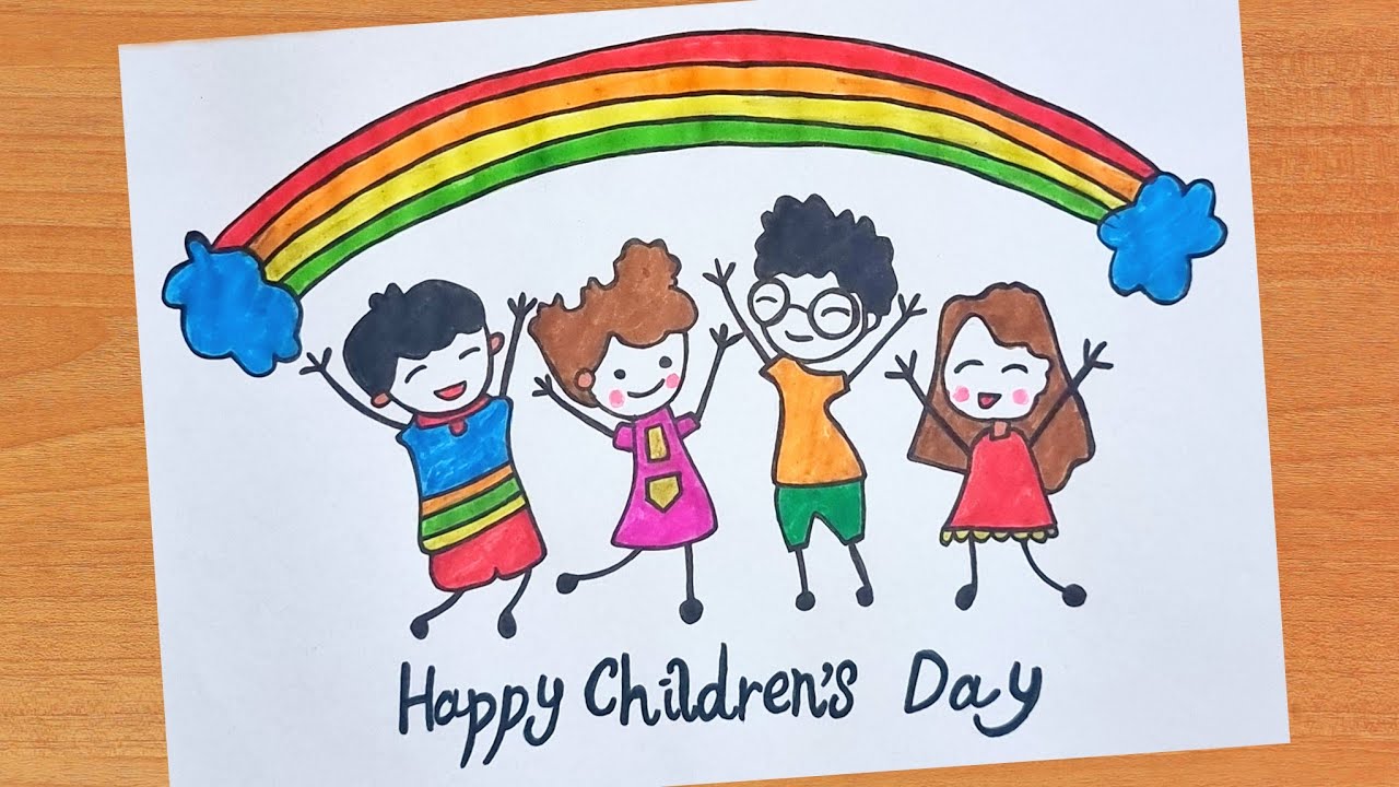 Children's Day Drawing Idea //Children's Day Poster Drawing Easy //How to Draw Childrens Day Chart