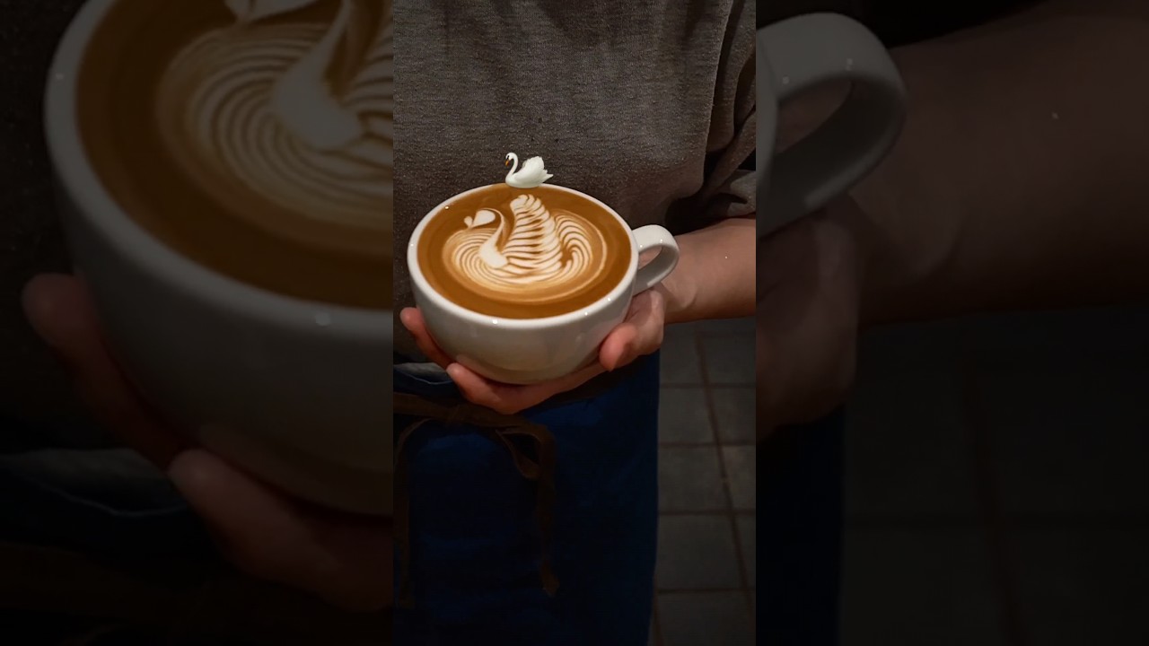 Swan Latte Art | Coffee Art #baristalife #art #barista