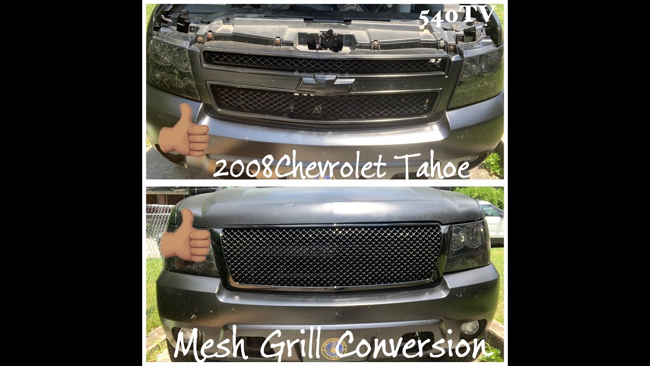 Установка передней сетчатой ​​решетки на Chevrolet Tahoe 07-14