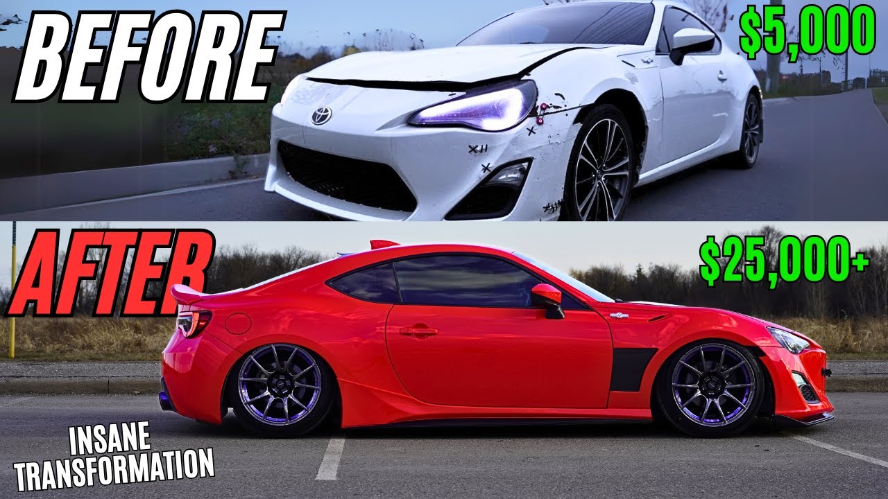 REBUILDING A WRECKED FRS/BRZ/86 IN 10 MINUTES! *INSANE TRANSFORMATION*