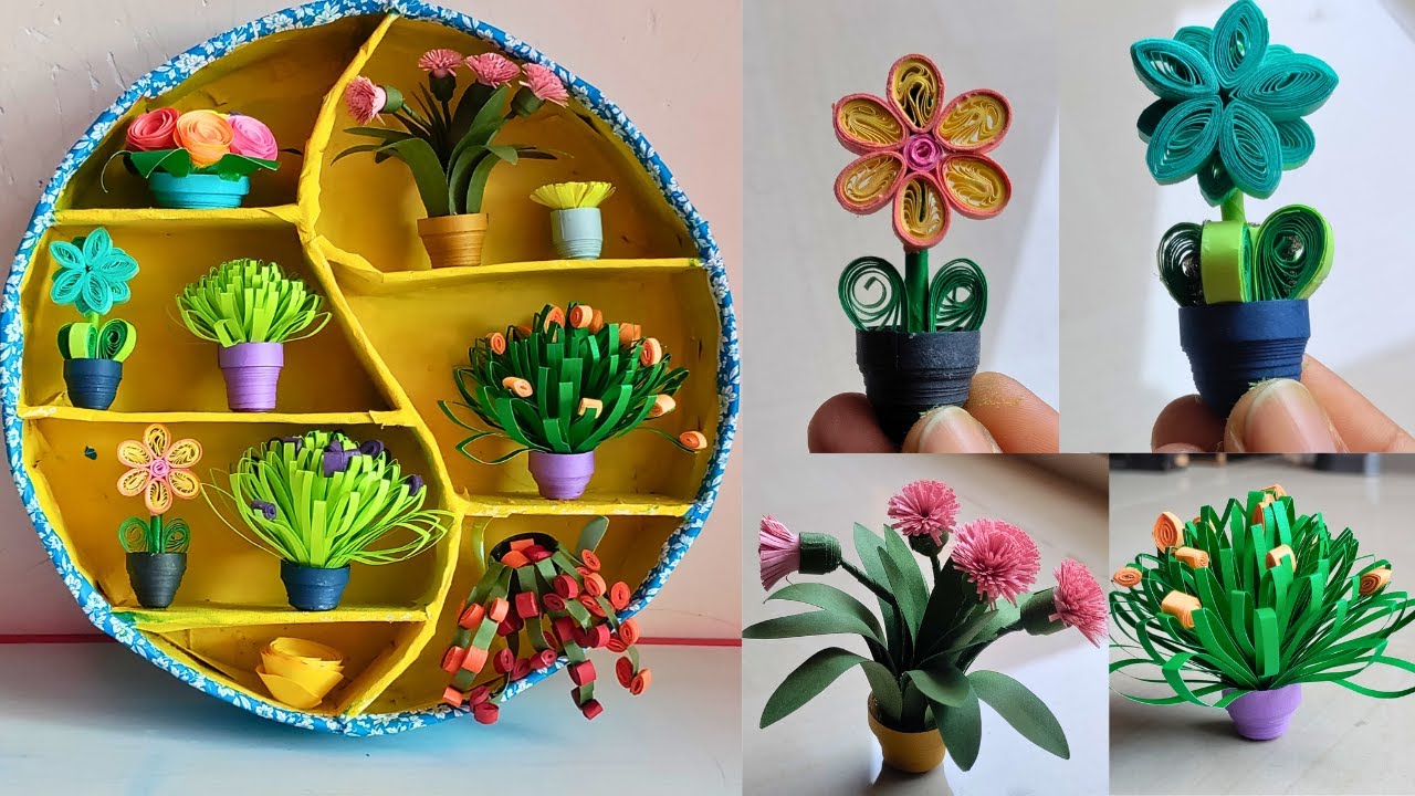 Beautiful Wall Hanging With Quilling Plants | Quilling Art | Paper Quilling Art