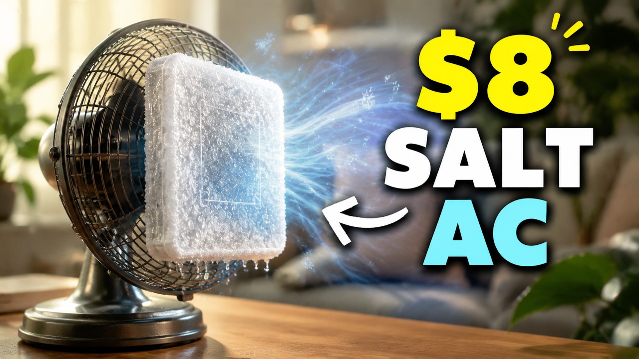 THIS $8 SALT BLOCK CAN TURN A FAN INTO A LOW-COST AIR COOLER