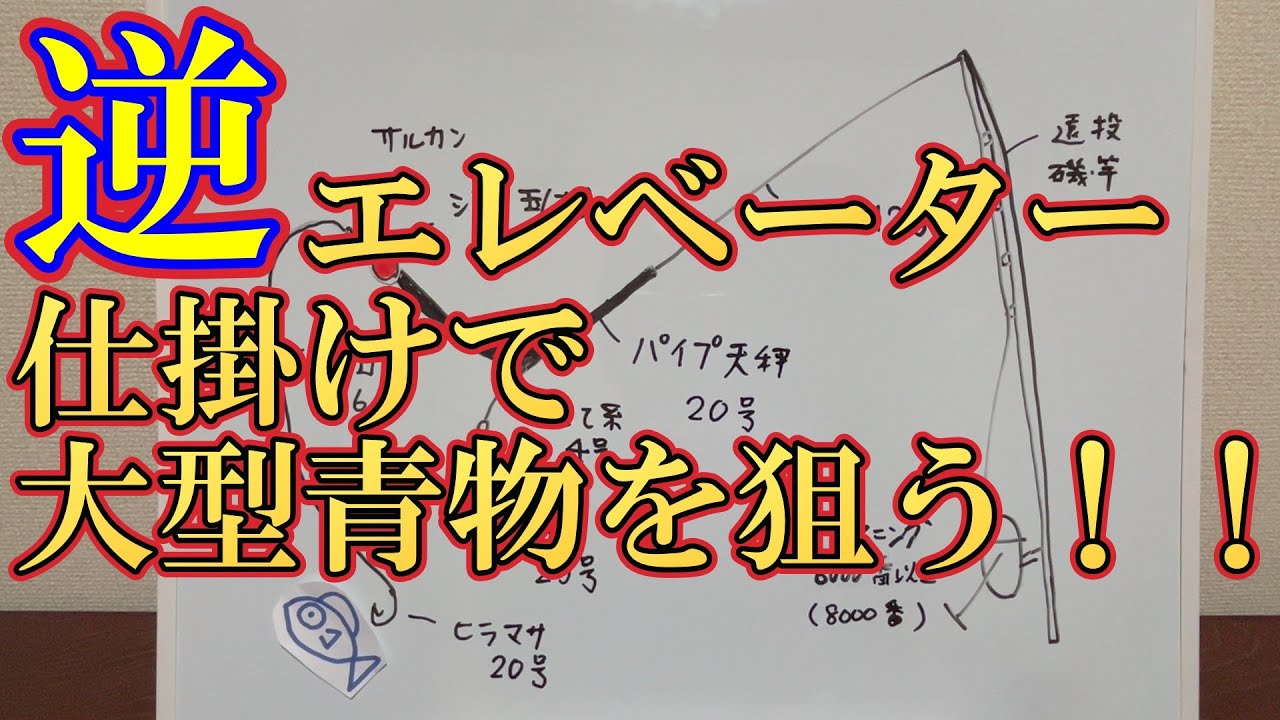 【防波堤】逆エレベーター仕掛けでいきなりＨＩＴ～♪ドラグが鳴る！！竿が飛ぶ！！バタバタ釣行編☆（仕掛けの図解説明あり）＃釣り＃fishing＃防波堤釣り＃泳がせ釣り＃アジ泳がせ釣り＃エレベーター仕掛け