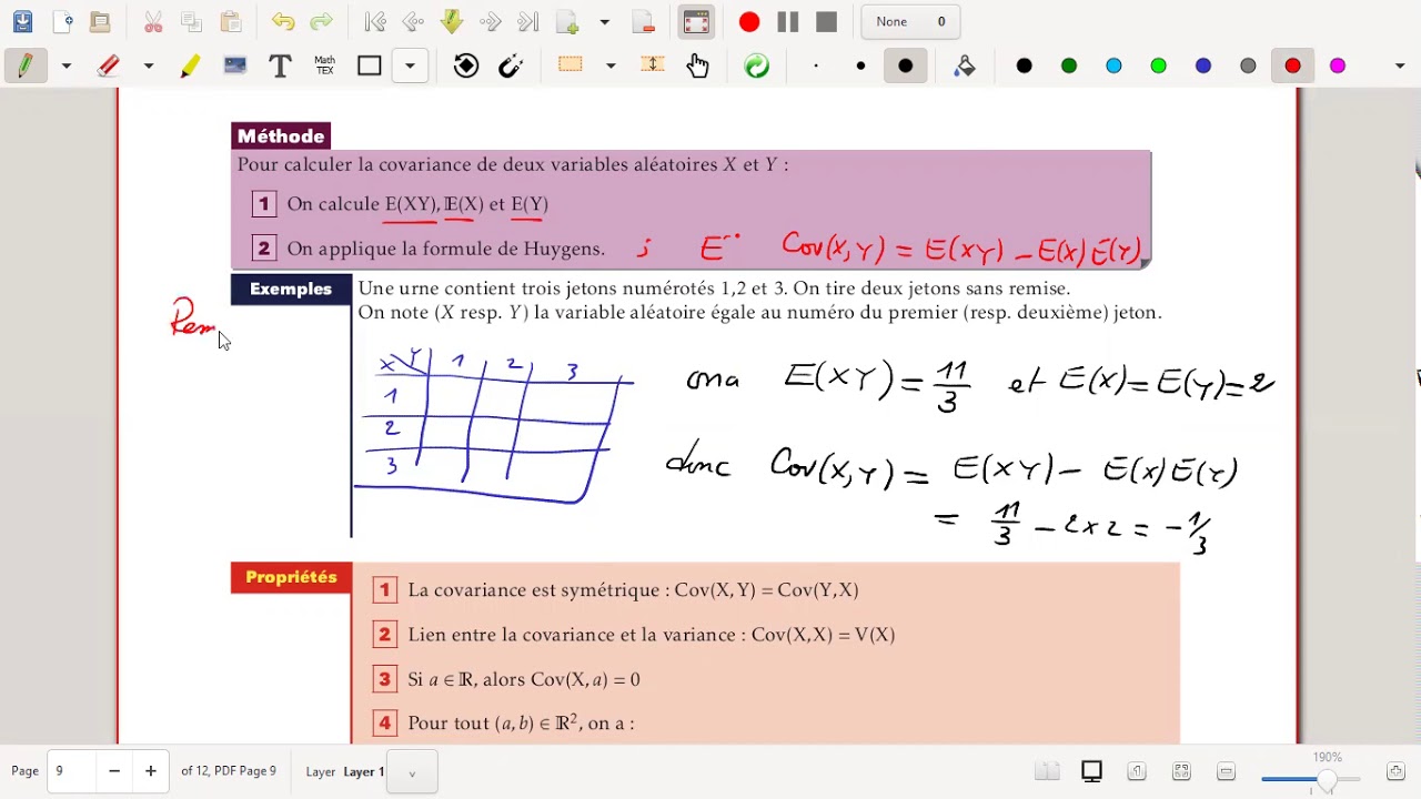 Couples de variables aléatoires fini p2