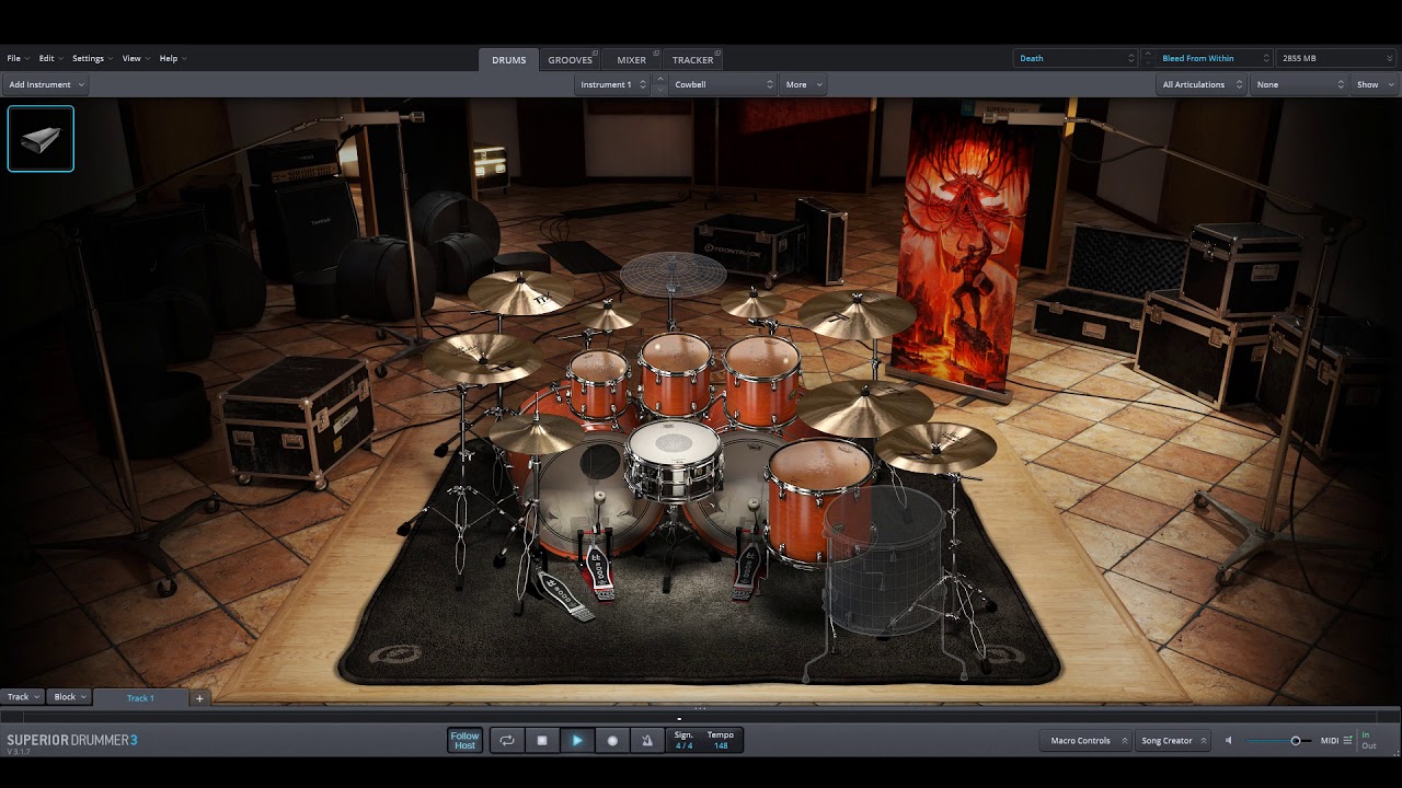 Bleed From Within - The End of All We Know only drums midi backing track