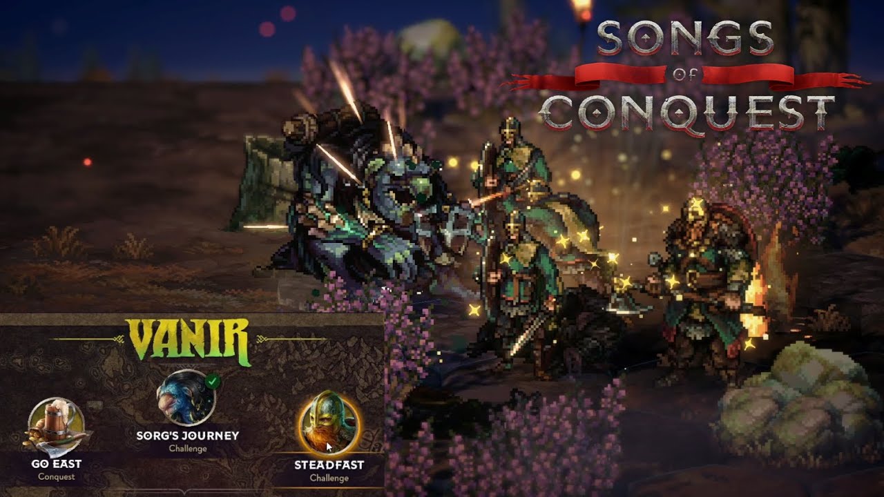 Songs of Conquest - Challenge (map): Steadfast  - Vanir DLC (No commentary)