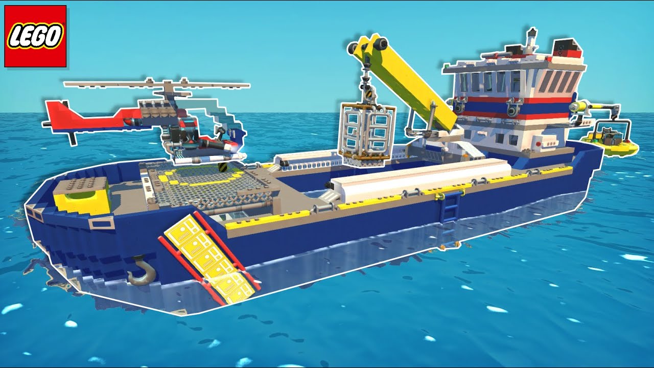 I Built the Lego City Ocean Exploration Ship - Lego Builds in Scrap Mechanic