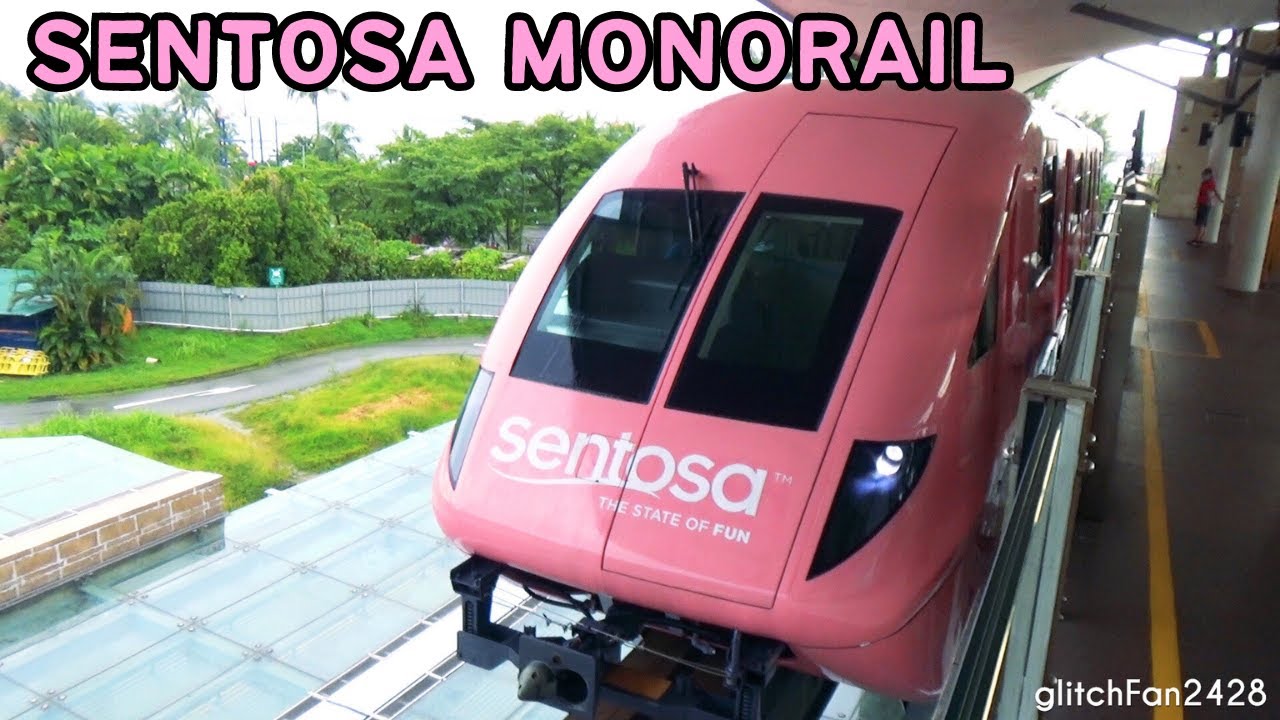 [Sentosa] Pink Monorail from SE1 VivoCity to SE4 Beach - Hitachi Small type Monorail