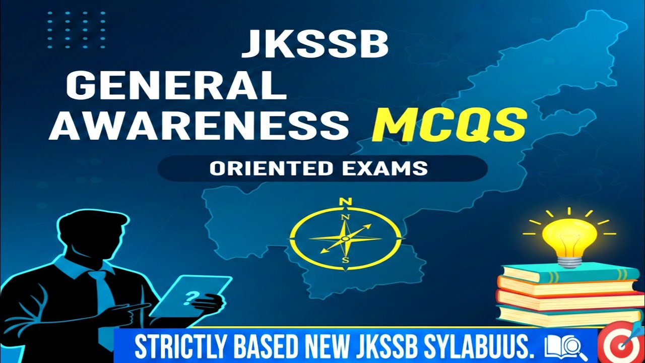 JKSSB General Awareness: Most Repeated MCQs Target 2026 Exams| Strictly Based on New JKSSB Syllabus