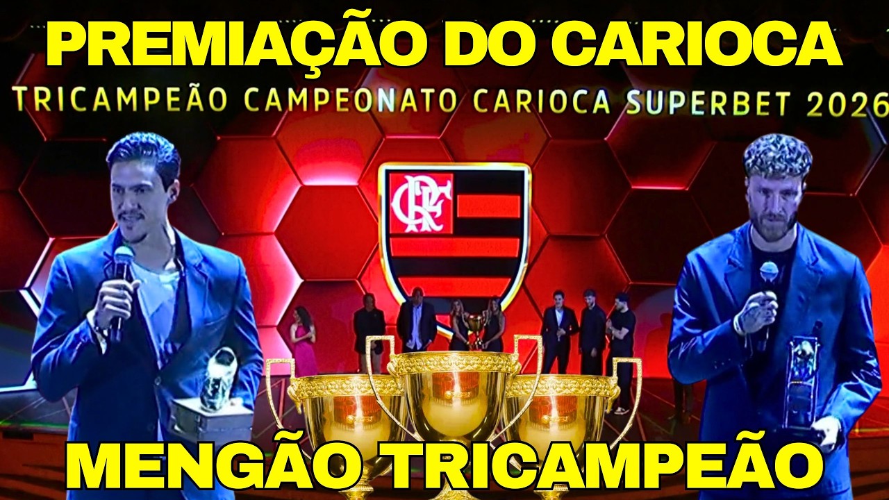 FESTA DE PREMIAÇÃO DO CAMPEONATO CARIOCA 2026! MENGÃO TRICAMPEÃO!!