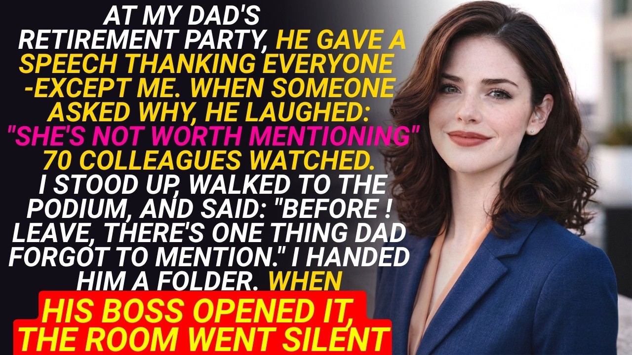 My Parents Called Me “Not Worth Mentioning” At My Dad’s Retirement—The Boss Opened Up My File First