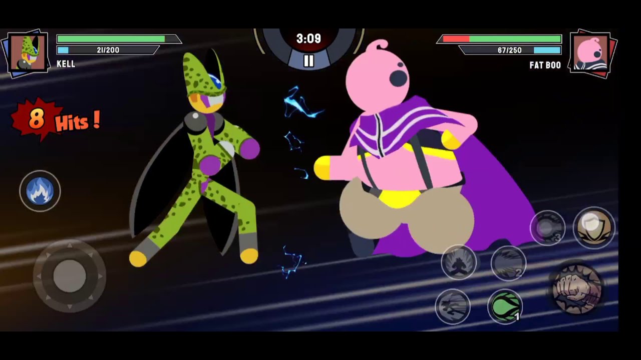Dragon ball z Cell vs Fat Boo & Evil Boo
