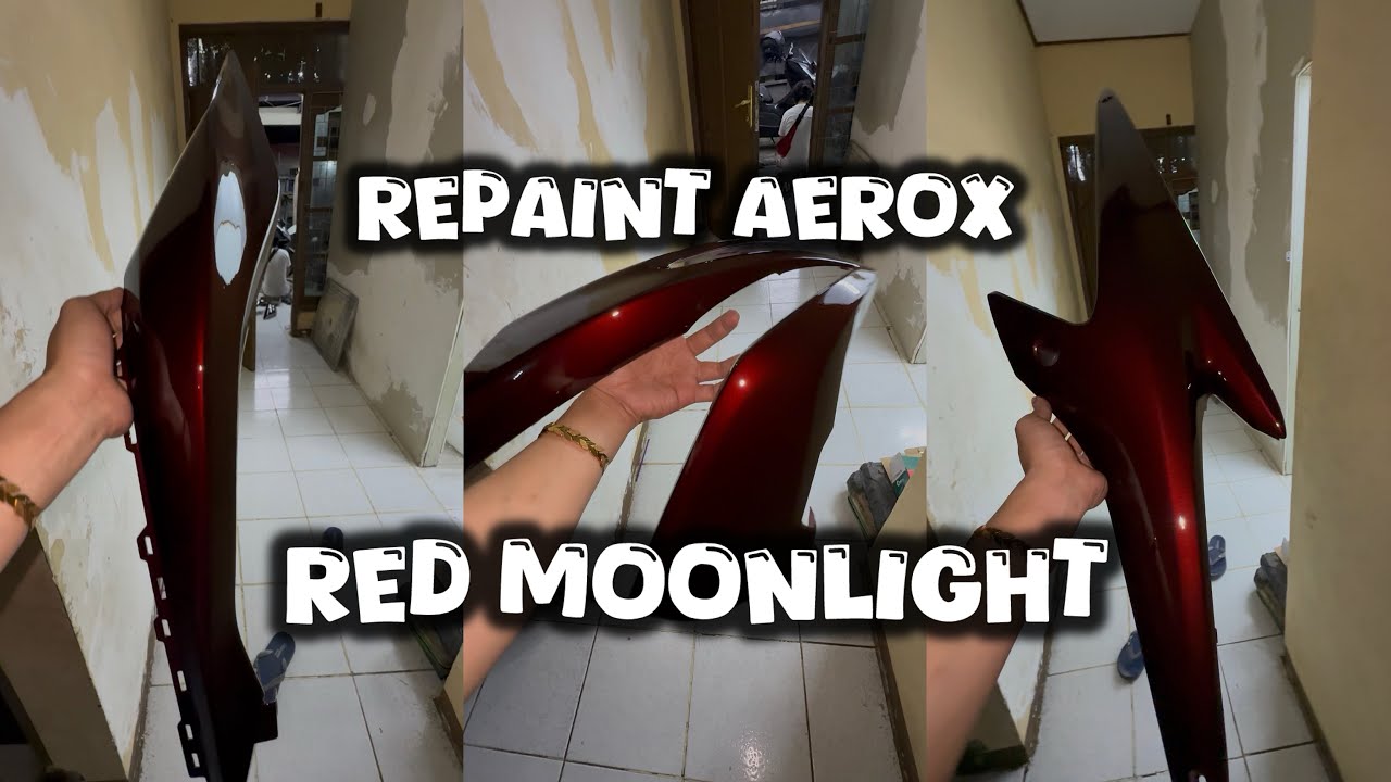 REPAINT RED MOONLIGHT/BLACK RED‼️ AEROX 155