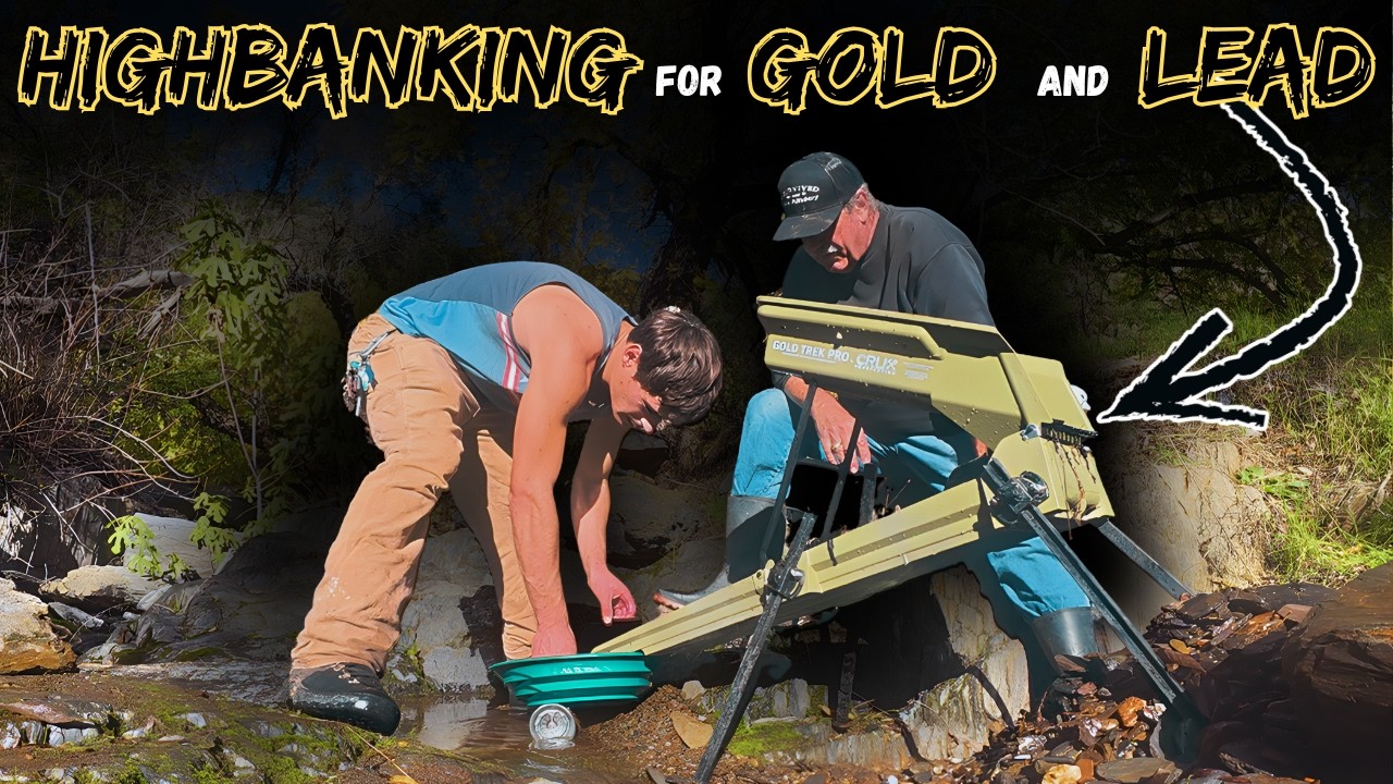HIGHBANKING for GOLD and LEAD in a tiny seasonal creek! Testing the GOLD TREK PRO!