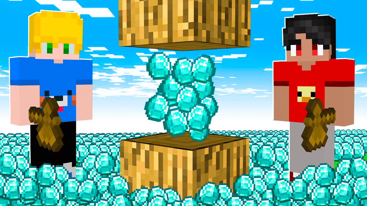 Minecraft, mas os DIAMANTES SÃO TODOS ALEATÓRIOS!