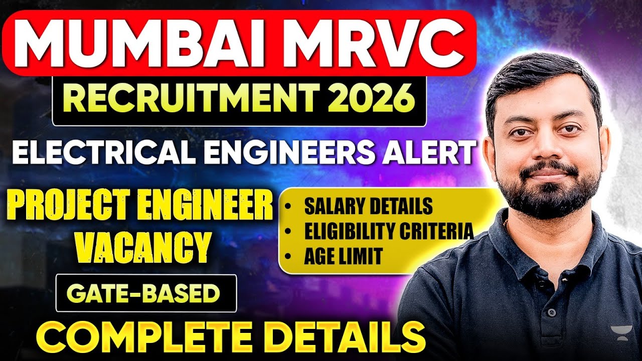 Mumbai MRVC Recruitment 2026 🚨 | Electrical Project Engineer Vacancy Through GATE | Complete Details