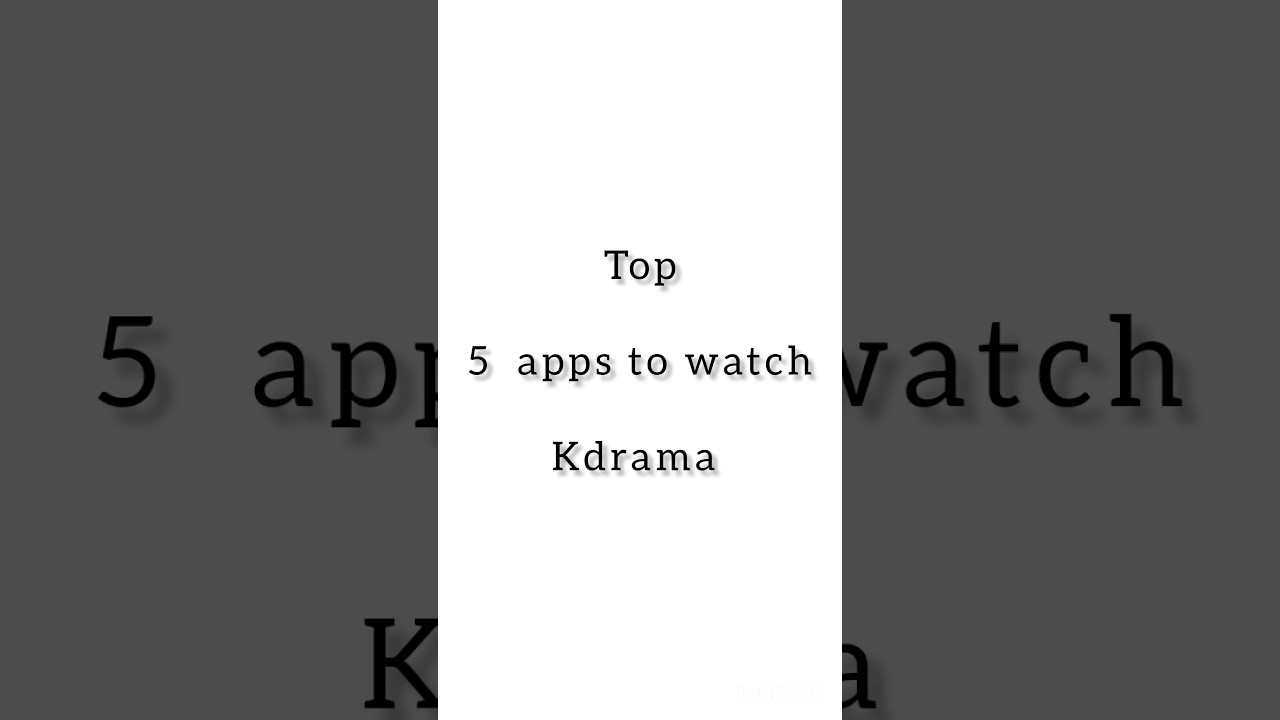 Top 5 apps to watch kdrama  || #apps # Hindi dubbed