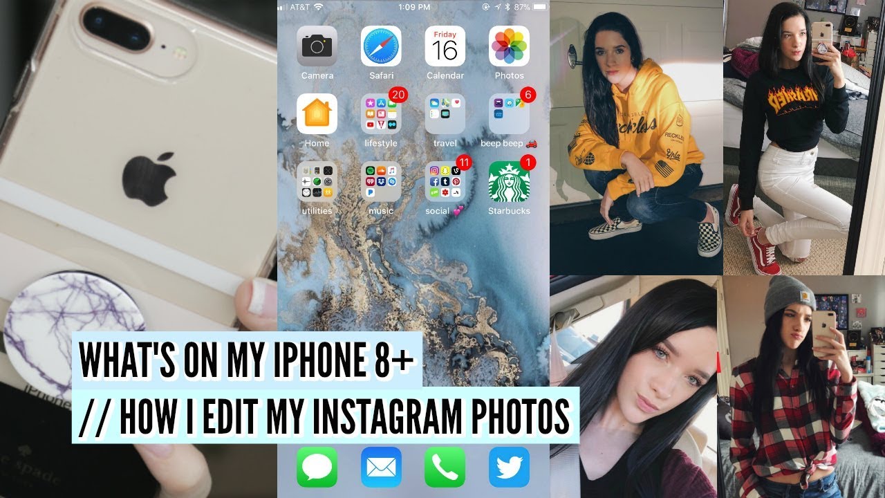 WHAT'S ON MY IPHONE 8 PLUS // HOW I EDIT MY INSTAGRAM PICTURES