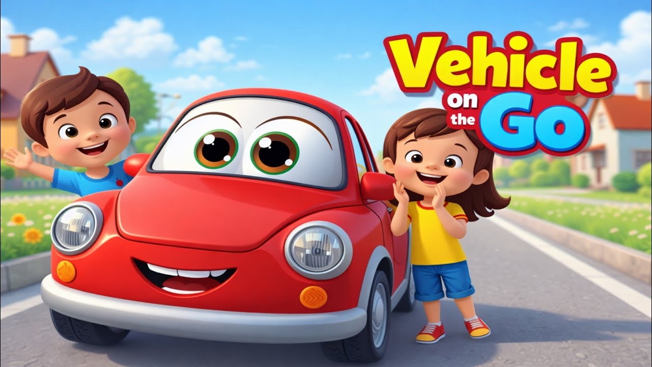 Vehicle's on the Go🚗🚌🚒 | Fun Vehicle Rhymes Song for Kids & Toddlers