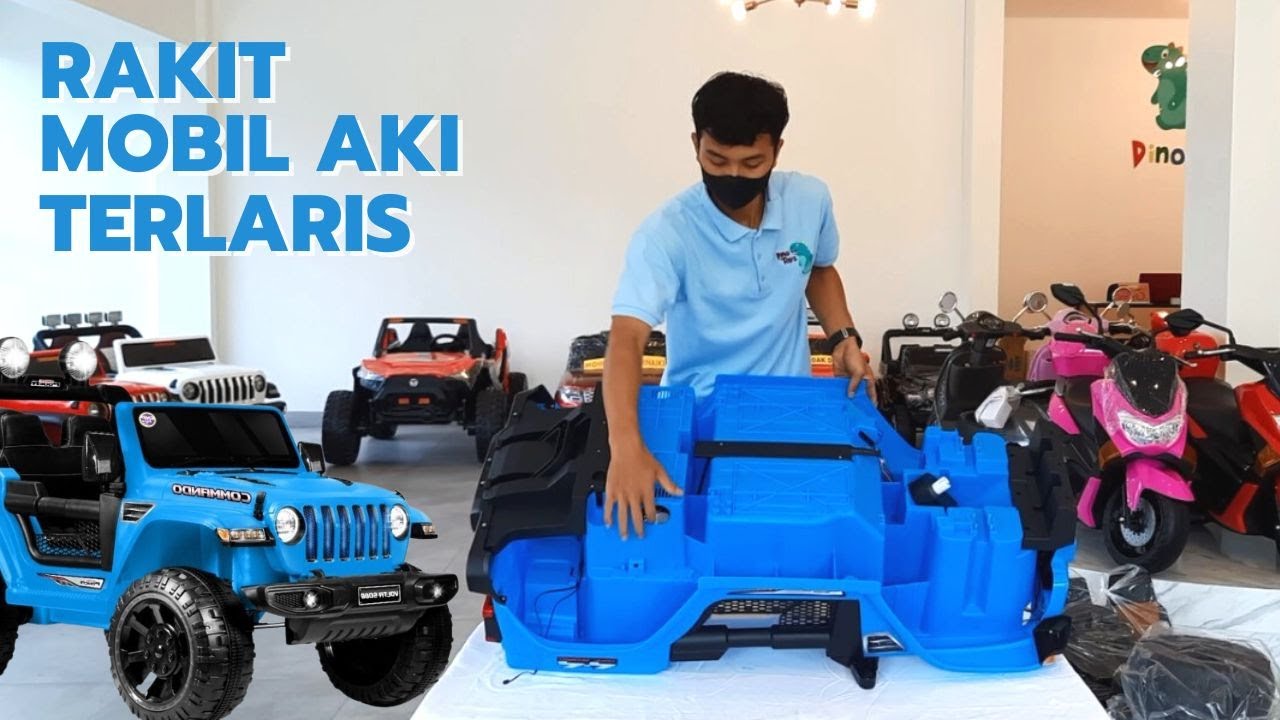 UNBOXING & RAKIT RUBICON COMMANDO SHP VOLTA 5088 MOBIL AKI ELECTRIC KIDS CAR BY DINO TOYS UNGARAN
