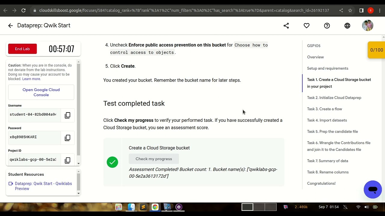 Dataprep: Qwik Start 2023 ( GSP105 )
