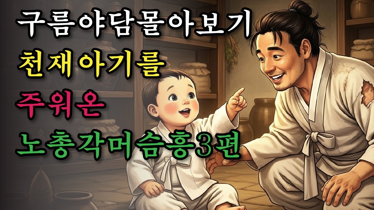구름야담 몰아보기 '천재 아기를 주워온 노총각 머슴' 등 3편 2시간 몰아듣기 연속듣기 ｜ 야담 옛날이야기 오디오북 수면동화 사연
