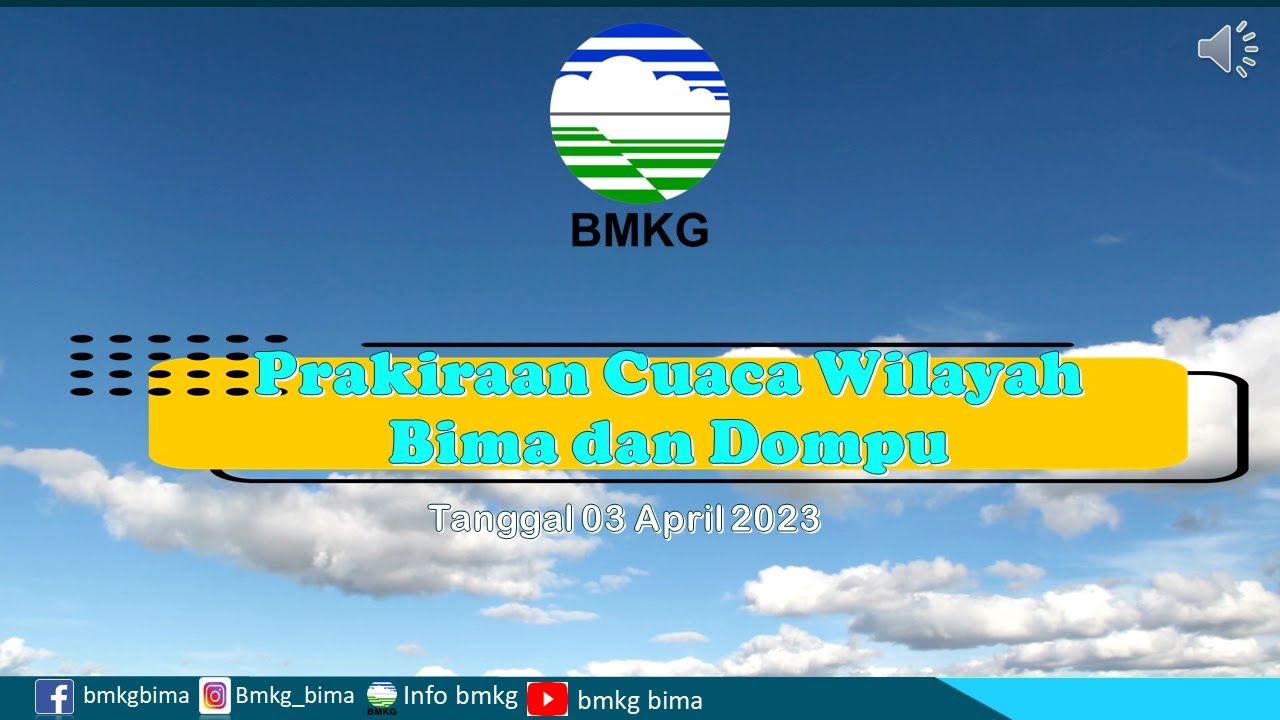 Prakiraan Cuaca Wilayah Bima dan Dompu Tanggal 03 April 2023