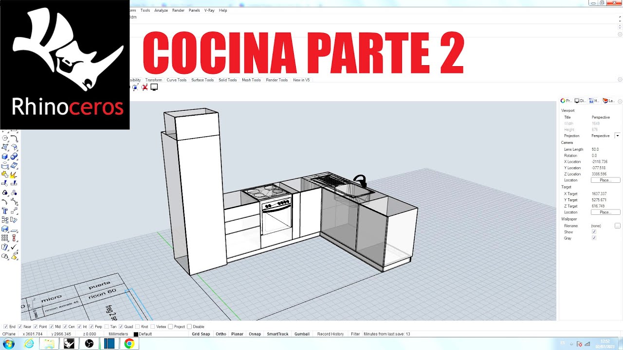 DISEÑAMOS UNA COCINA CON RHINOCEROS 3D (PARTE 2)