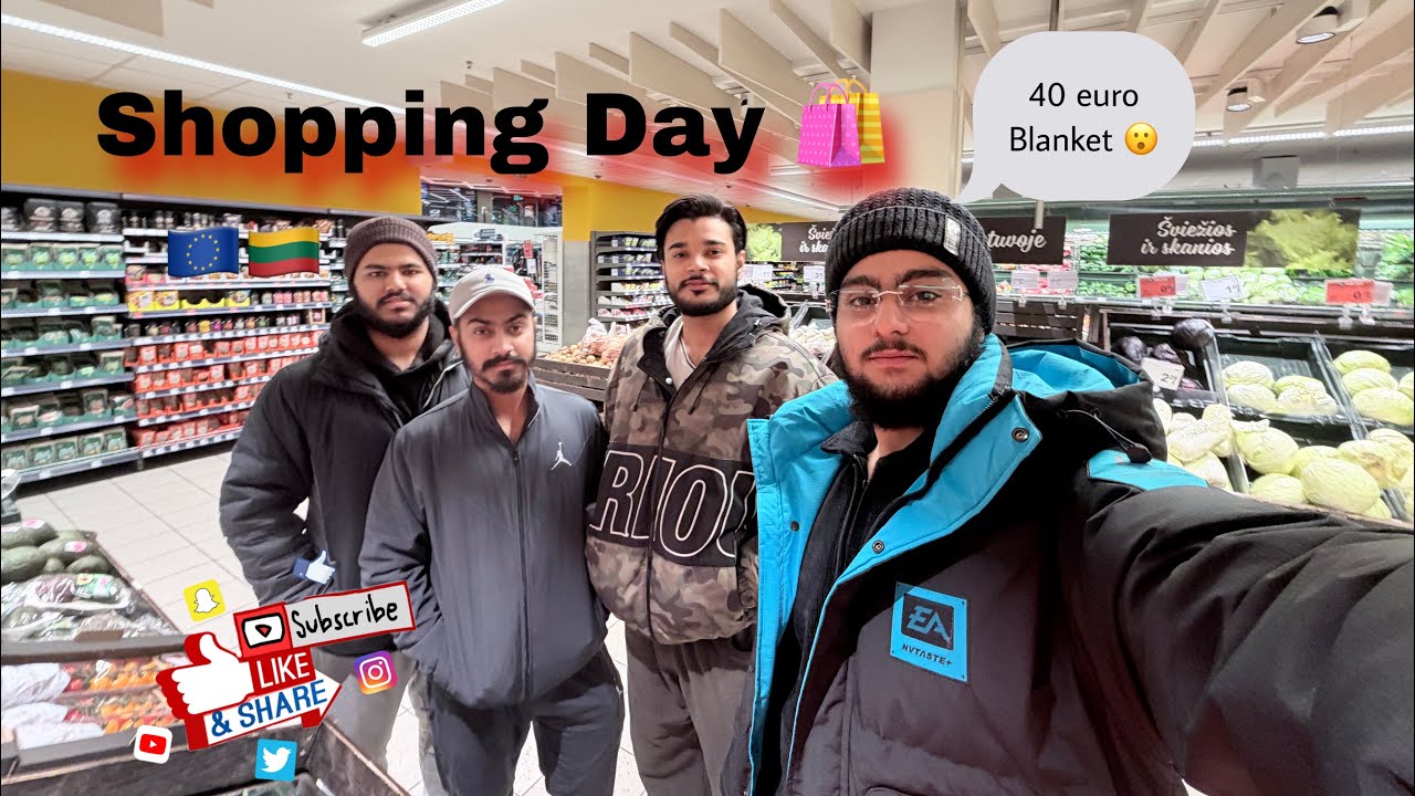 Shopping Day in Lithuania 🛍️ | 40 euro ka blanket 😮