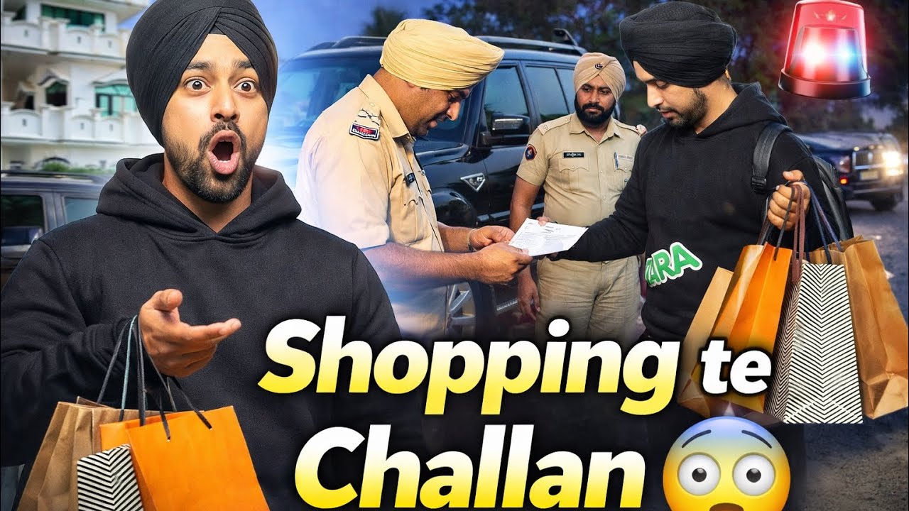 24 inch alloy wheel da challan punjab ch 😢, 1 lakh di shopping kiti 🫢￼￼