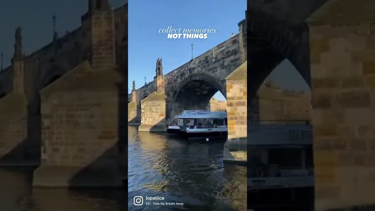 golden hour boat ride in Prague, Czech Republic ⛵️