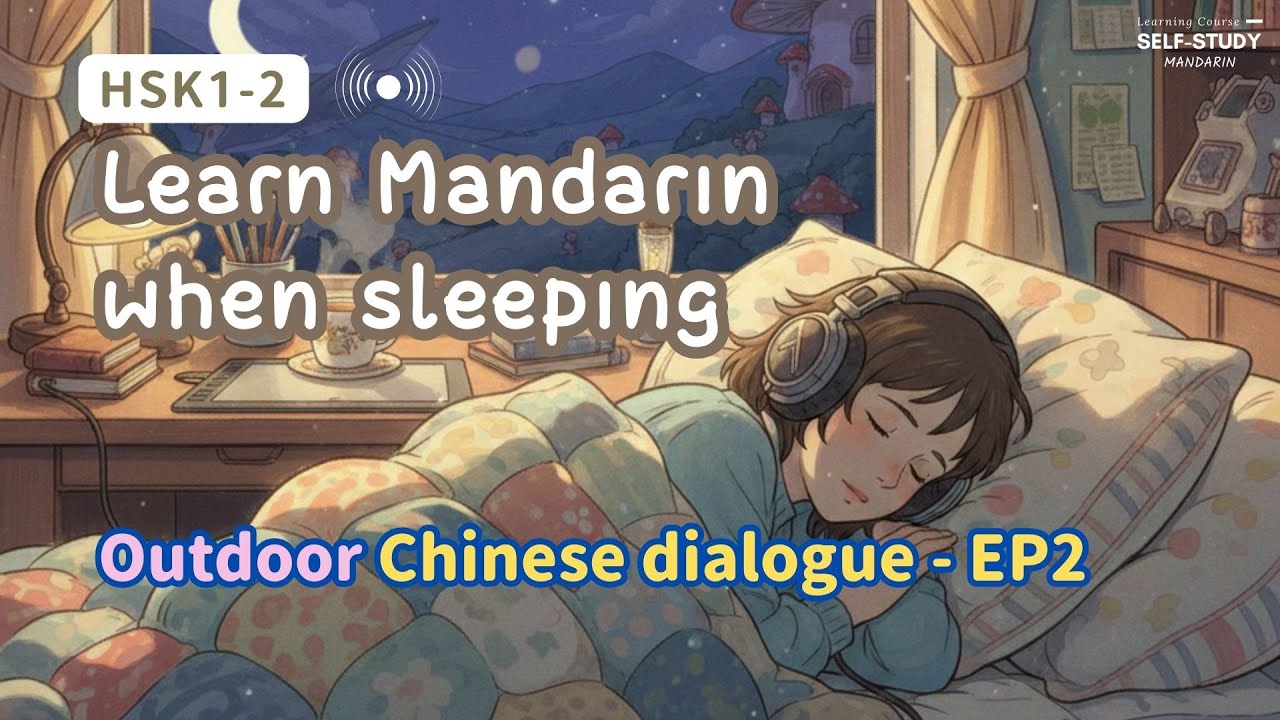 Learn Chinese While You Sleep for HSK1-2 | 2 Hours Chinese Listening | Outdoor Mandarin dialogue EP2