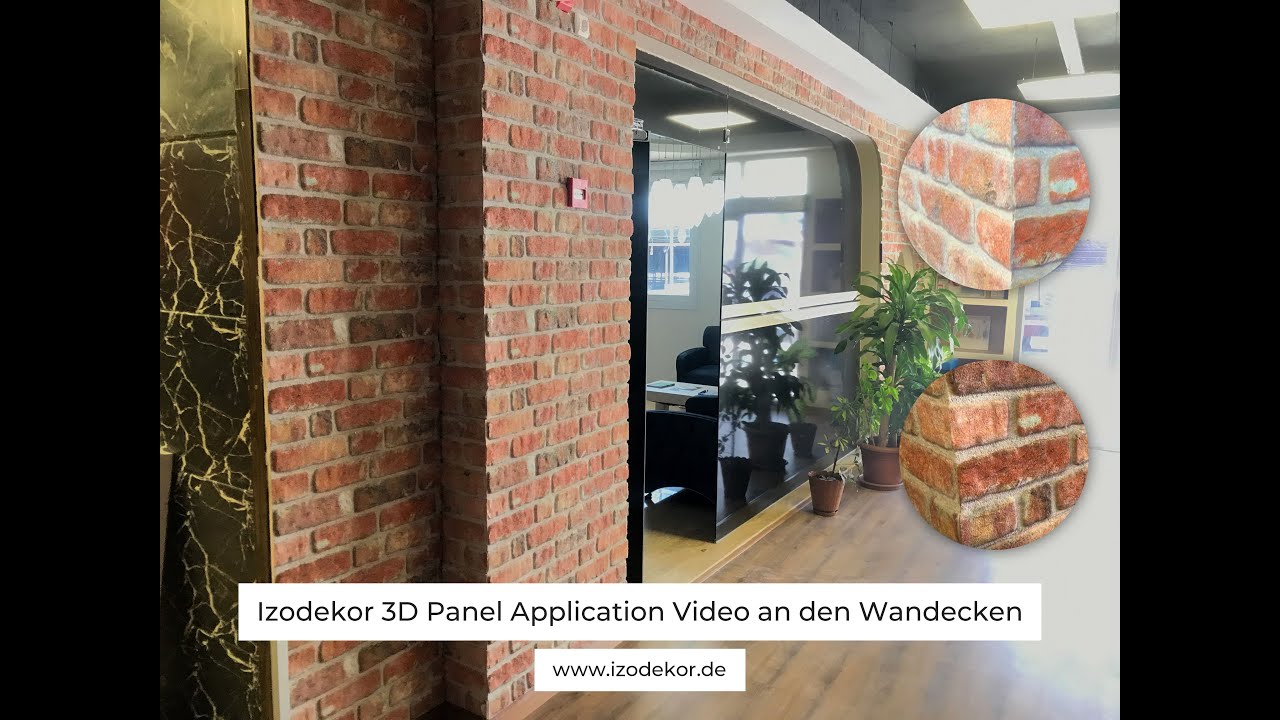 Izodekor 3D Panel Application Video an den Wandecken | www.izodekor.de