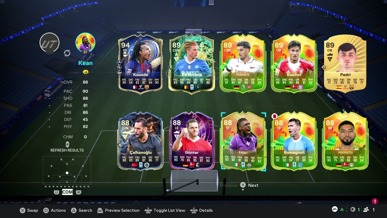 Eafc26 pina toty and rest of team put in gold exchange 
