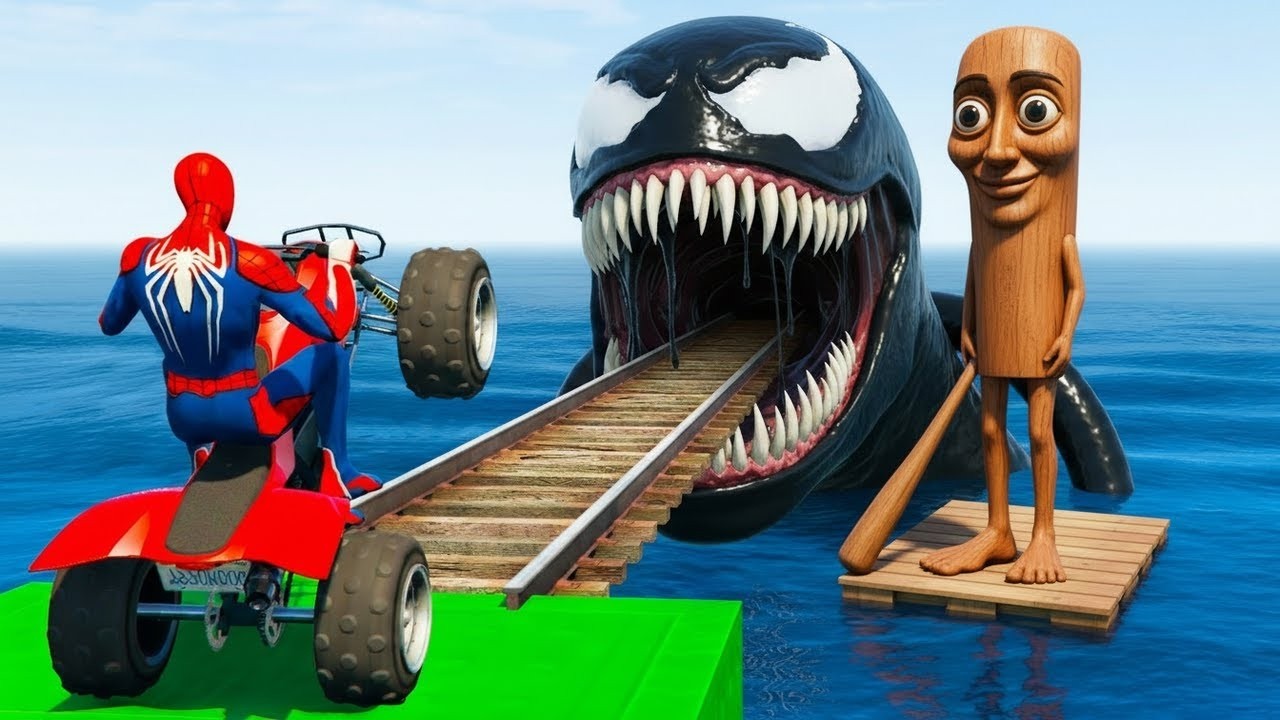 الرجل العنكبوت انقاذ باتمان Spider Man Rescue batman vs iron man vs venom funny Game GTA 5 superhero