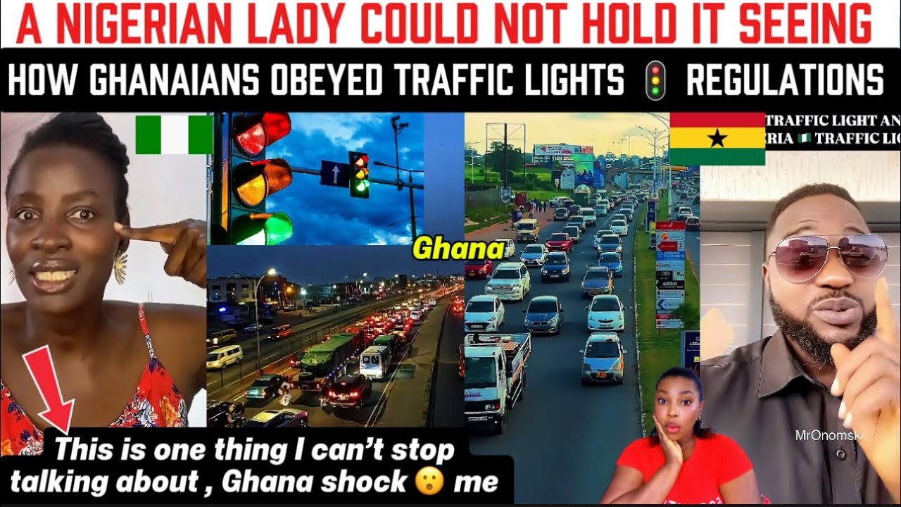 OMG 😱, A Nigerian Lady Could Not Hold It Seeing How Ghanaians Obeyed Traffic Lights 🚦 Regulations 🇬🇭