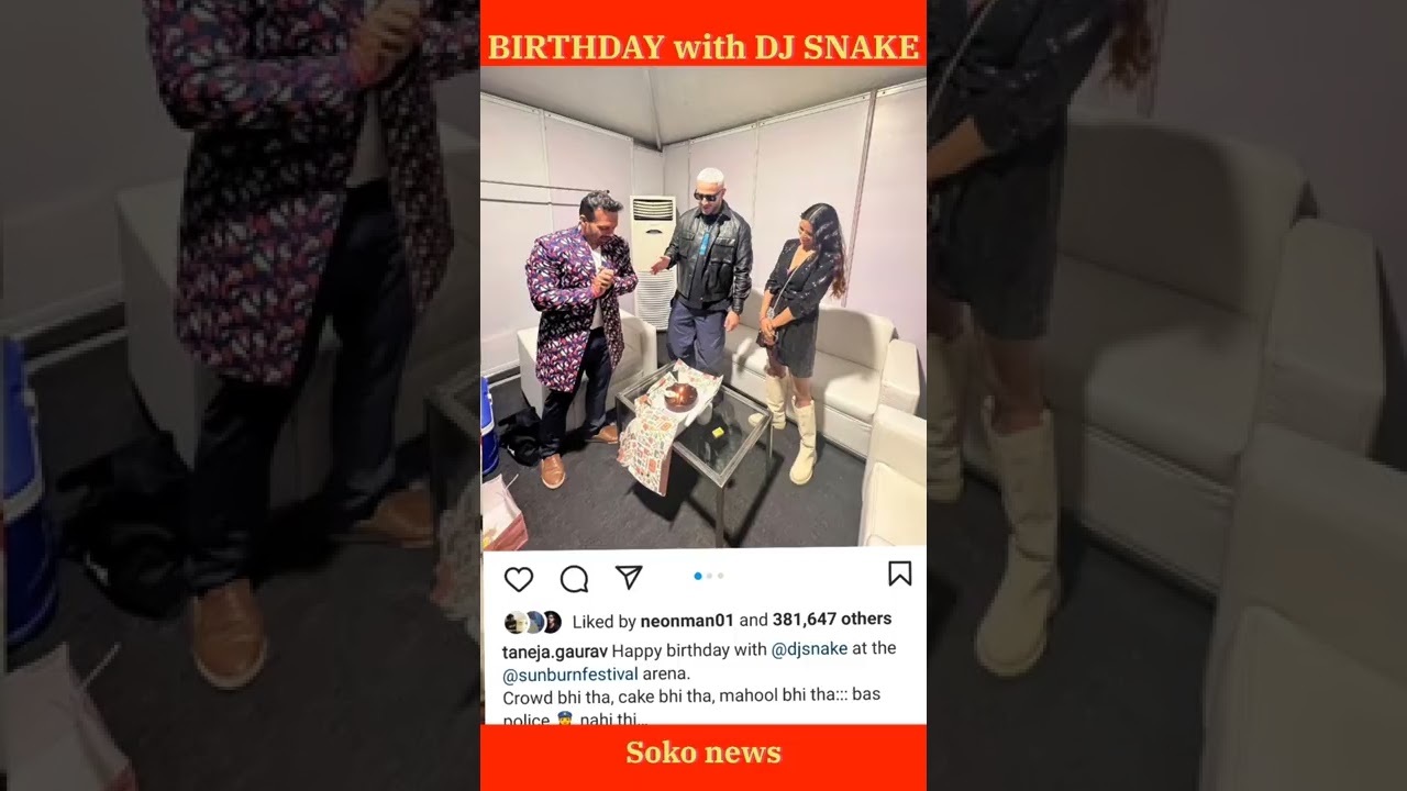 @FlyingBeast320 wife birthday celebrate with @DJSnake |#shorts