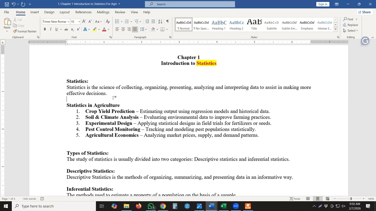 Agri 8th B Intro to Stat
