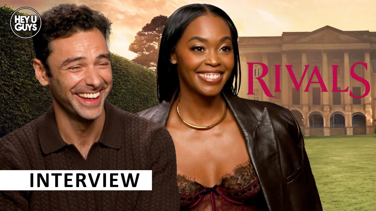 Aidan Turner & Nafessa Williams on Rivals, English food, the need for intimacy co-ordinators & more