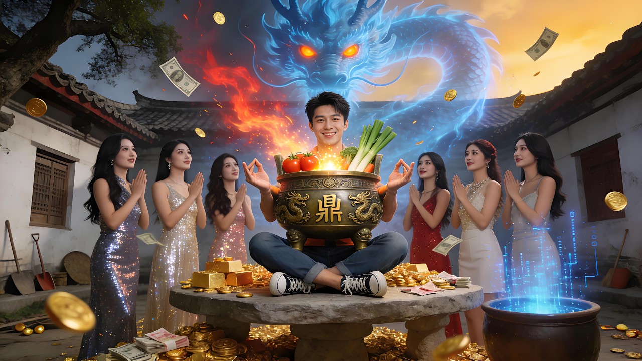 窮小子挖地挖出個破鼎，裡面竟然裝著龍血！澆在菜上，一夜長成巨無霸！