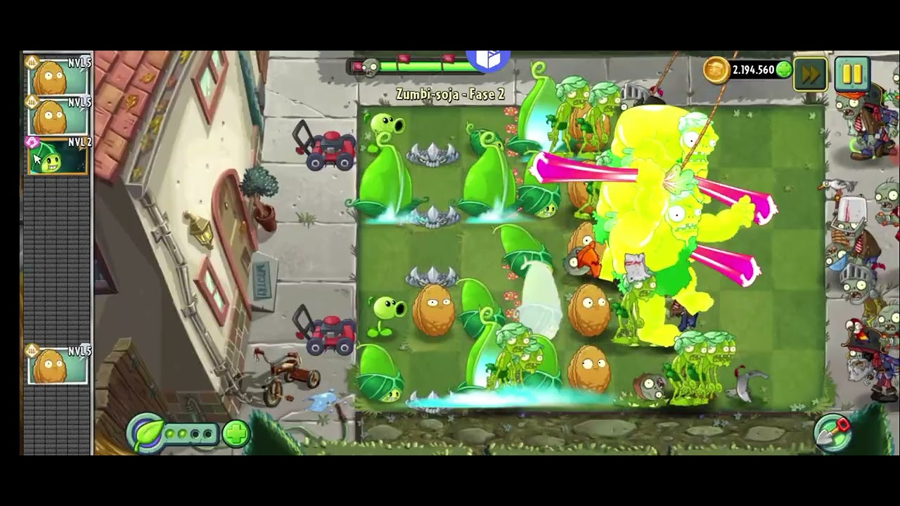 Jogando evento planta da semana de zumbi soja