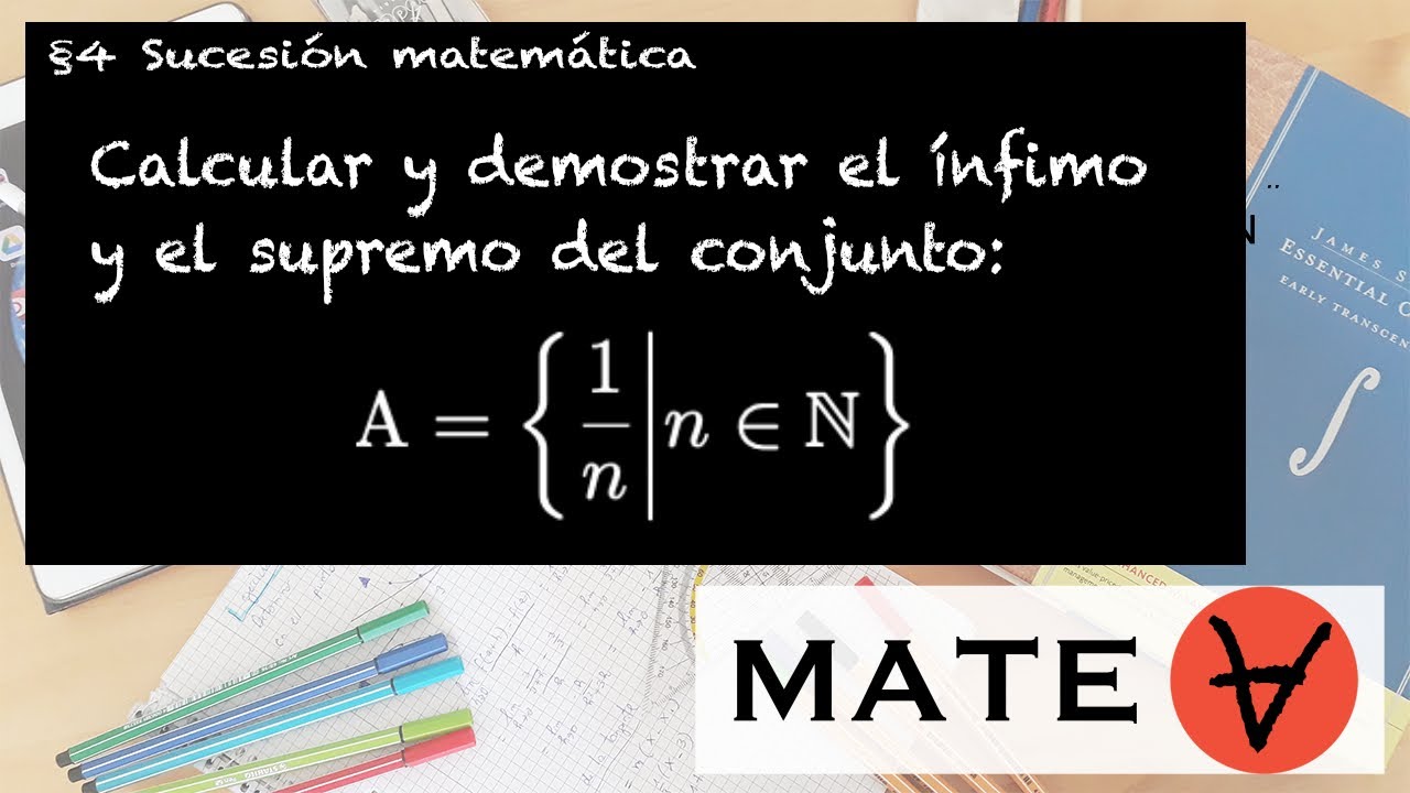 Demostrar supremo &iacute;nfimo maximo y m&iacute;nimo de 1/n
