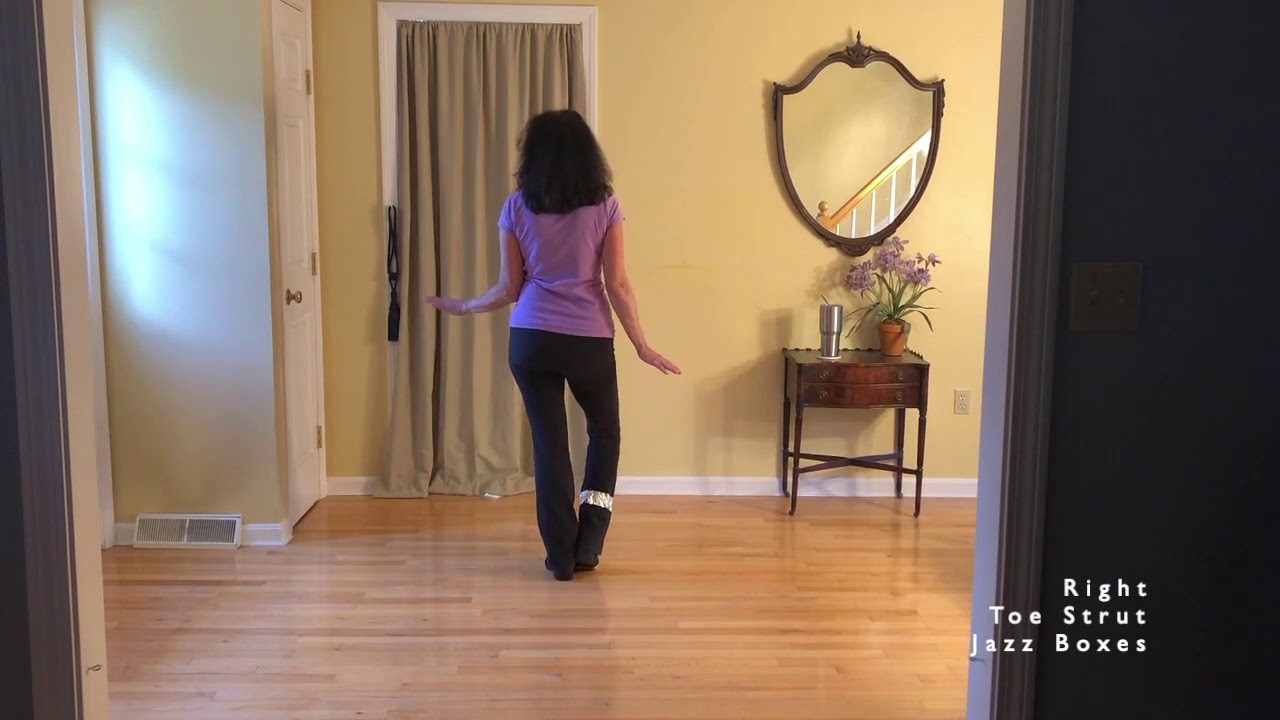 Toe Strut Jazz Boxes (forward-facing and quarter-turning) -  How To Do - Line Dance