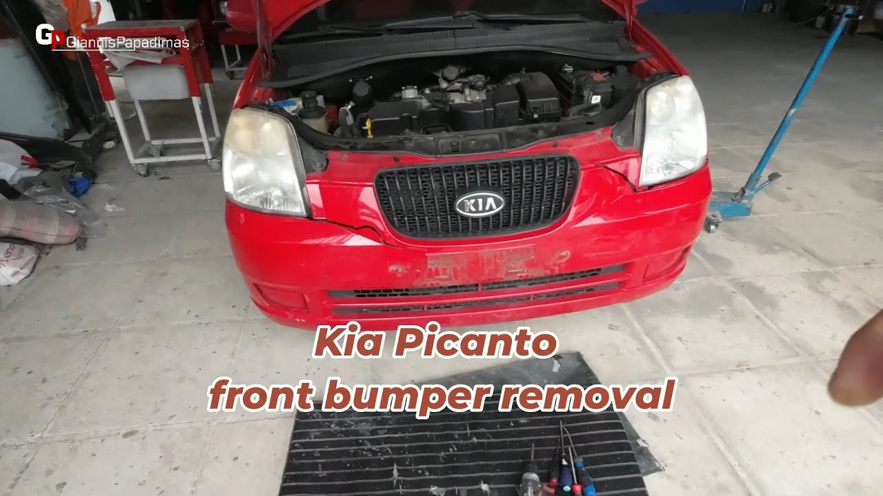 Kia Picanto 2004&ndash;2011  front bumper removal