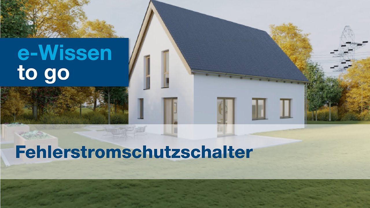 Schutzgeräte: Fehlerstromschutzschalter – Aufbau + Funktion des FI-Schalters (RCD) (e-Wissen to go)