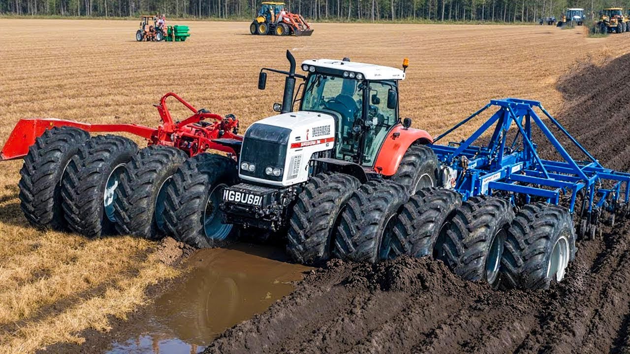 Tractor Trapped In Mud Compilation | Amazing Tractor Operator Skills #22