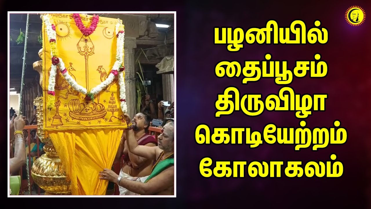 பழனியில் தைப்பூசம் திருவிழா கொடியேற்றம் கோலாகலம்
