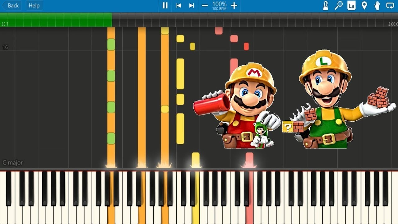Super Mario Maker 2 - SMW Desert Theme (Remix Piano Version)
